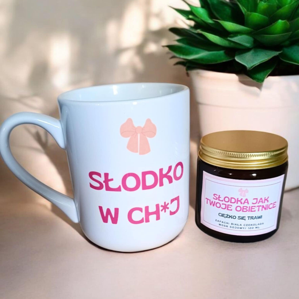 świece i kubki z nutą ironii